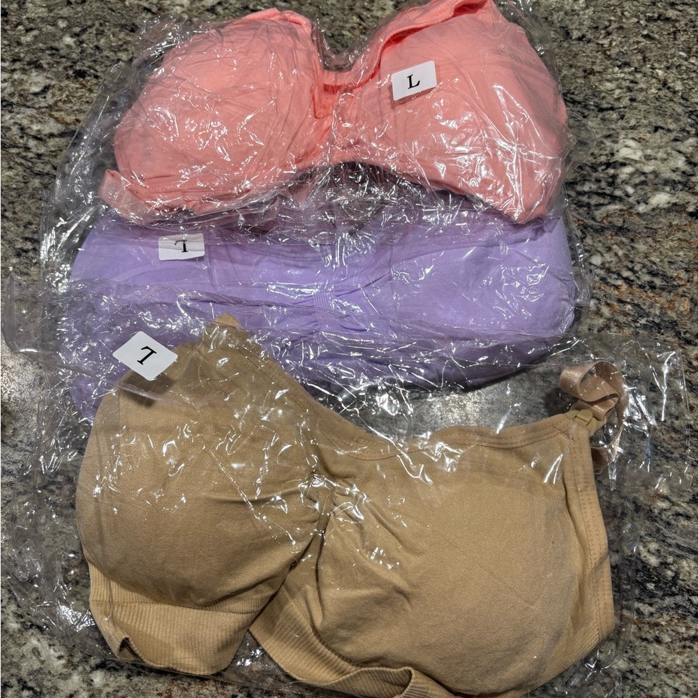 Set of 3 maternity and nursing bras